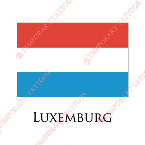 Luxemburg flag Customize Temporary Tattoos Stickers NO.1917